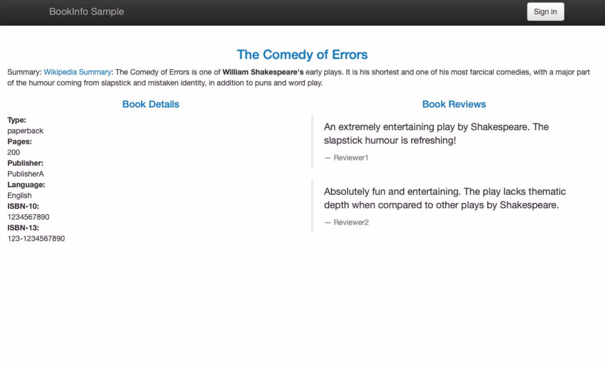 bookinfo's productpage