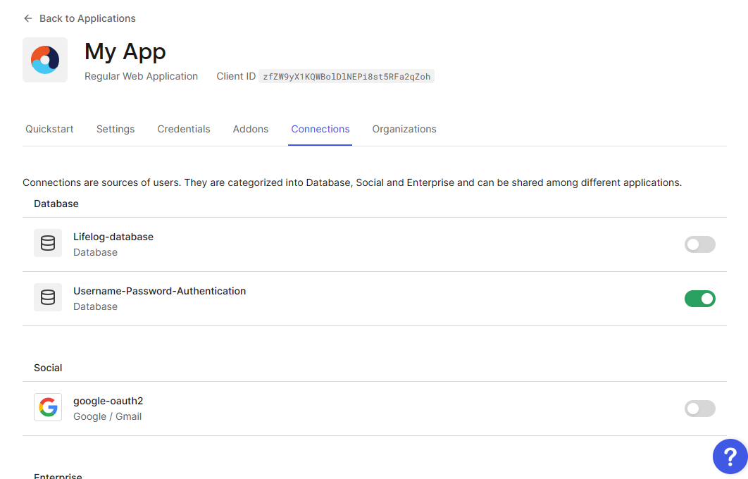 Application Connections