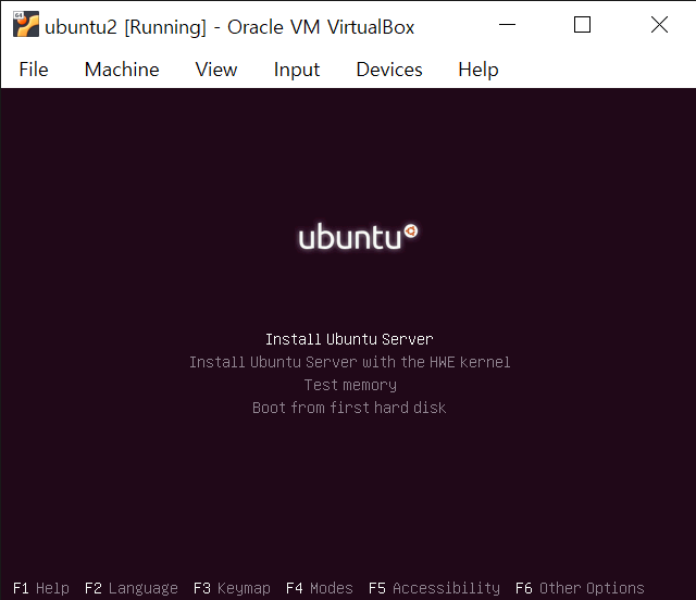 Ubuntu - install menu