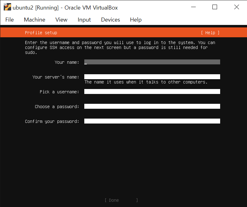 Ubuntu - Profile setup