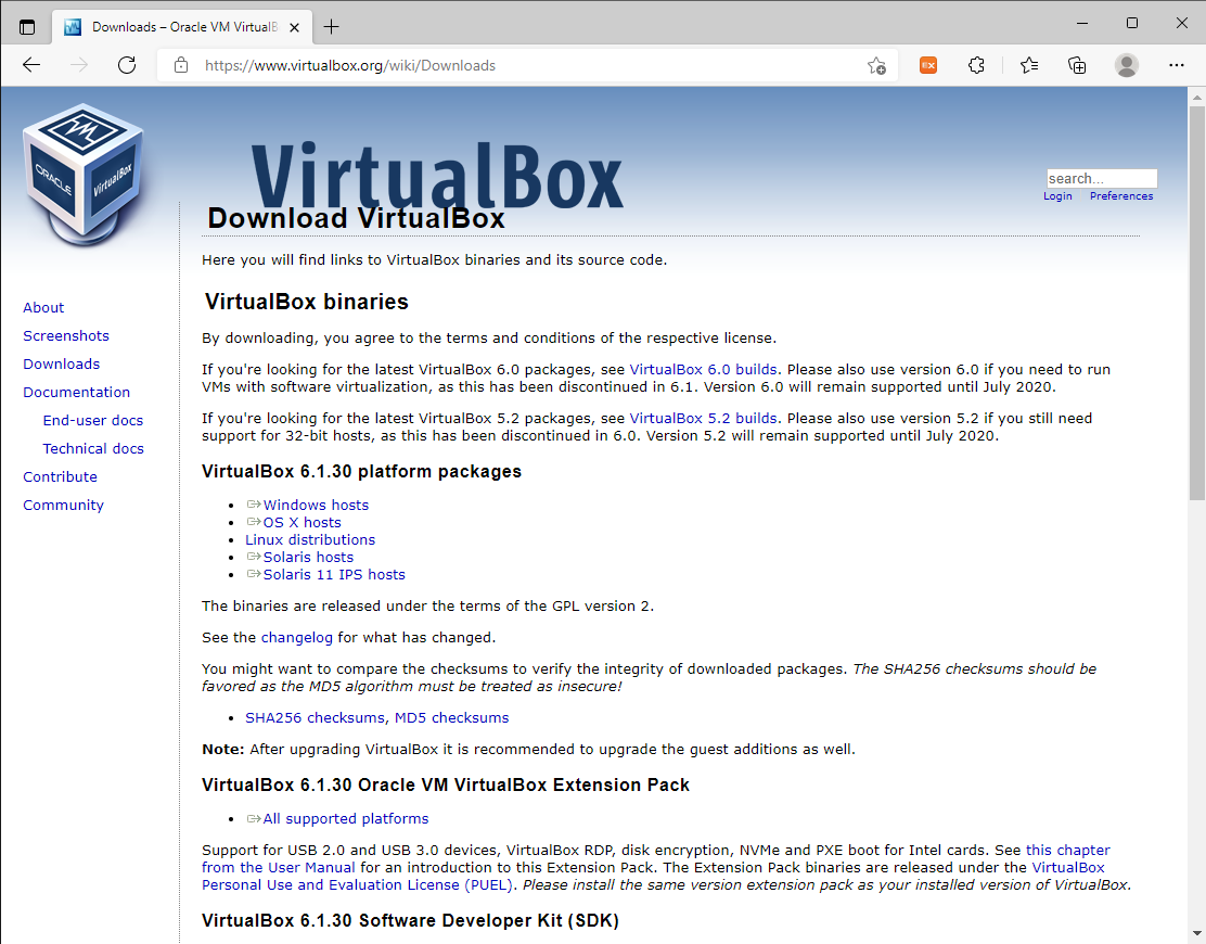 VirtualBox - download